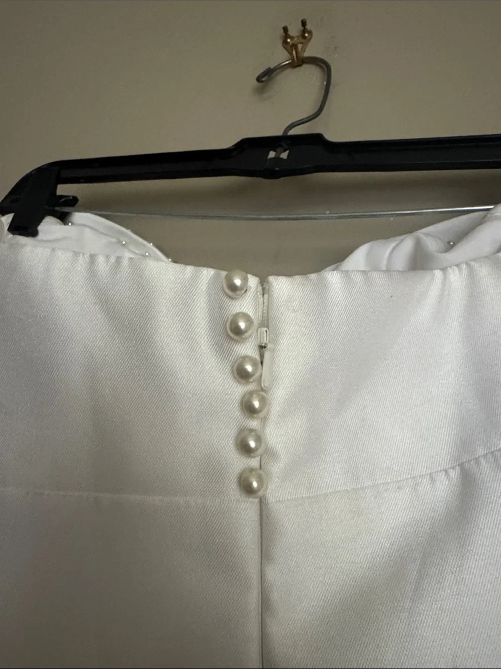 NWT- Alfred Sung Imitation Pearl & Bow Detail Strapless Cocktail Minidress, 12R